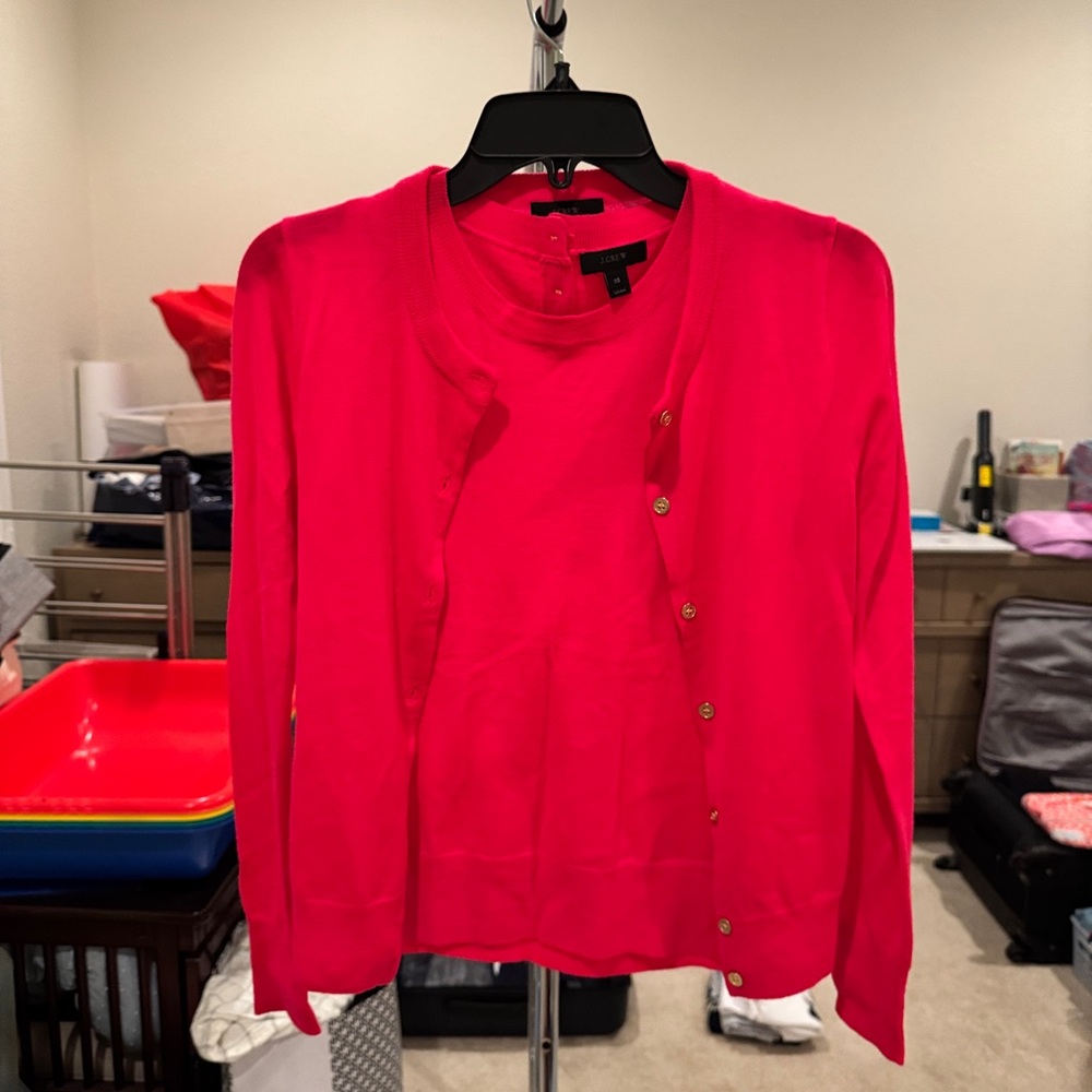 J.Crew Red Sweater + Tank Set